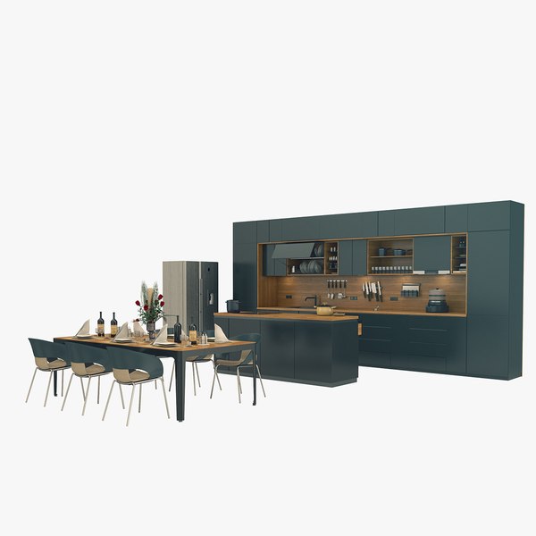 3D kitchen furniture set