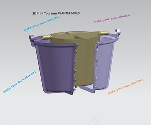 3D printable Planter Mold 3D model