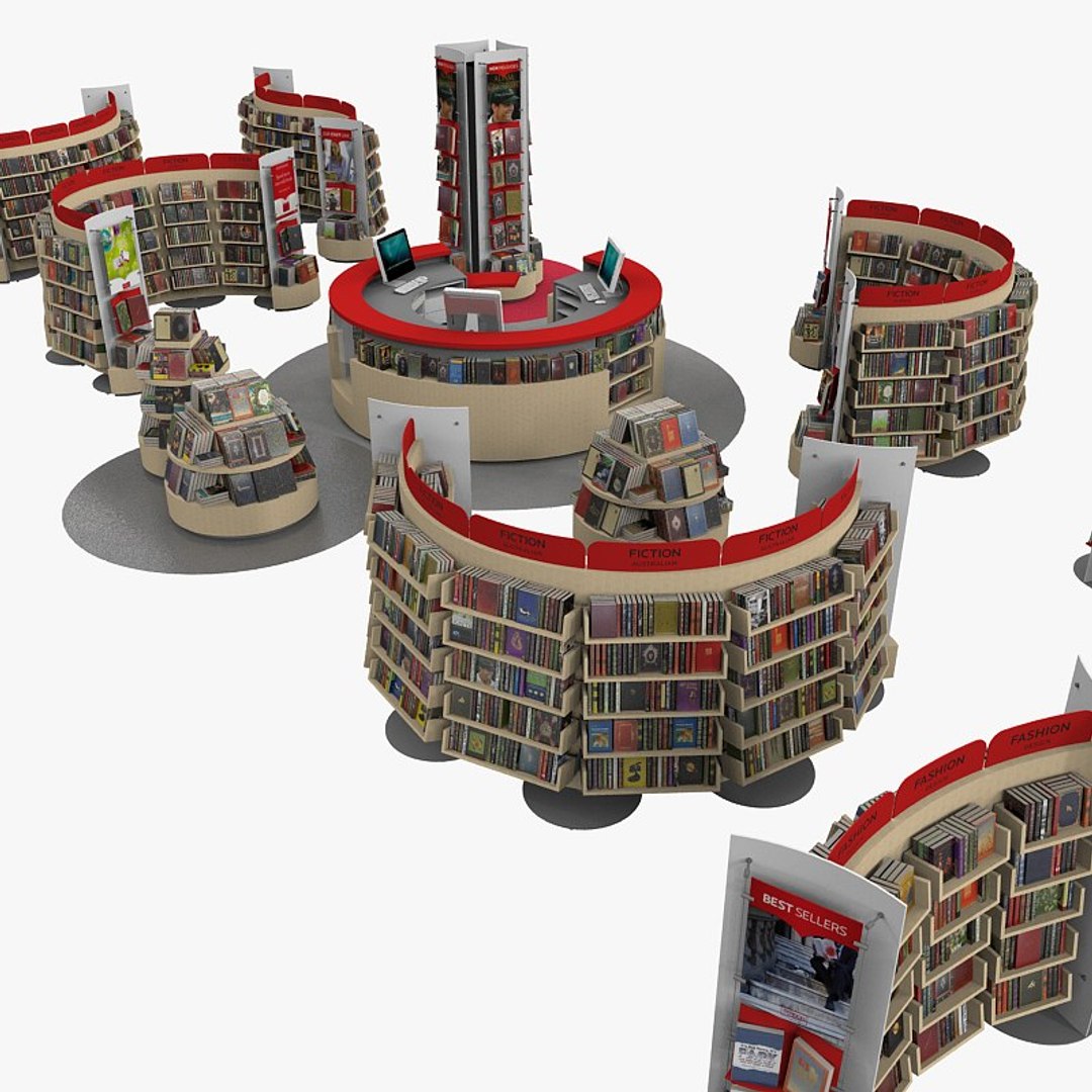 Bookstore Books 3d Model