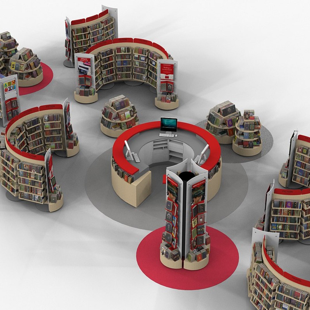 Bookstore Books 3d Model