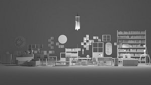 Moderne home furniture 3D model