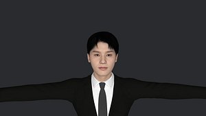 3D Taeil Hyper Realistic Full Body Fully Rigged 3D Character model