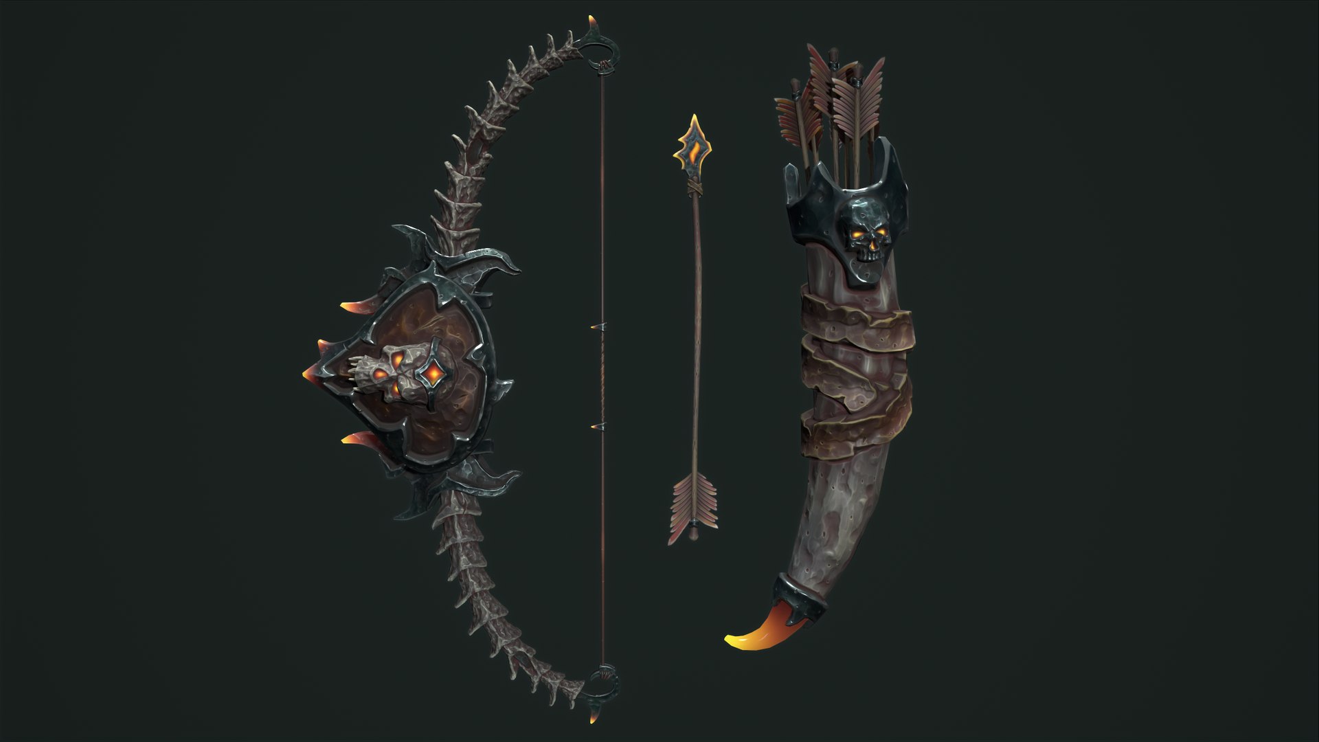 3D Undead bow and quiver https://p.turbosquid.com/ts-thumb/aJ/s7GUlz/Z0/7/png/1668008133/1920x1080/fit_q87/8f2e6760955d08a79e77b7cb7e69a54978649e00/7.jpg