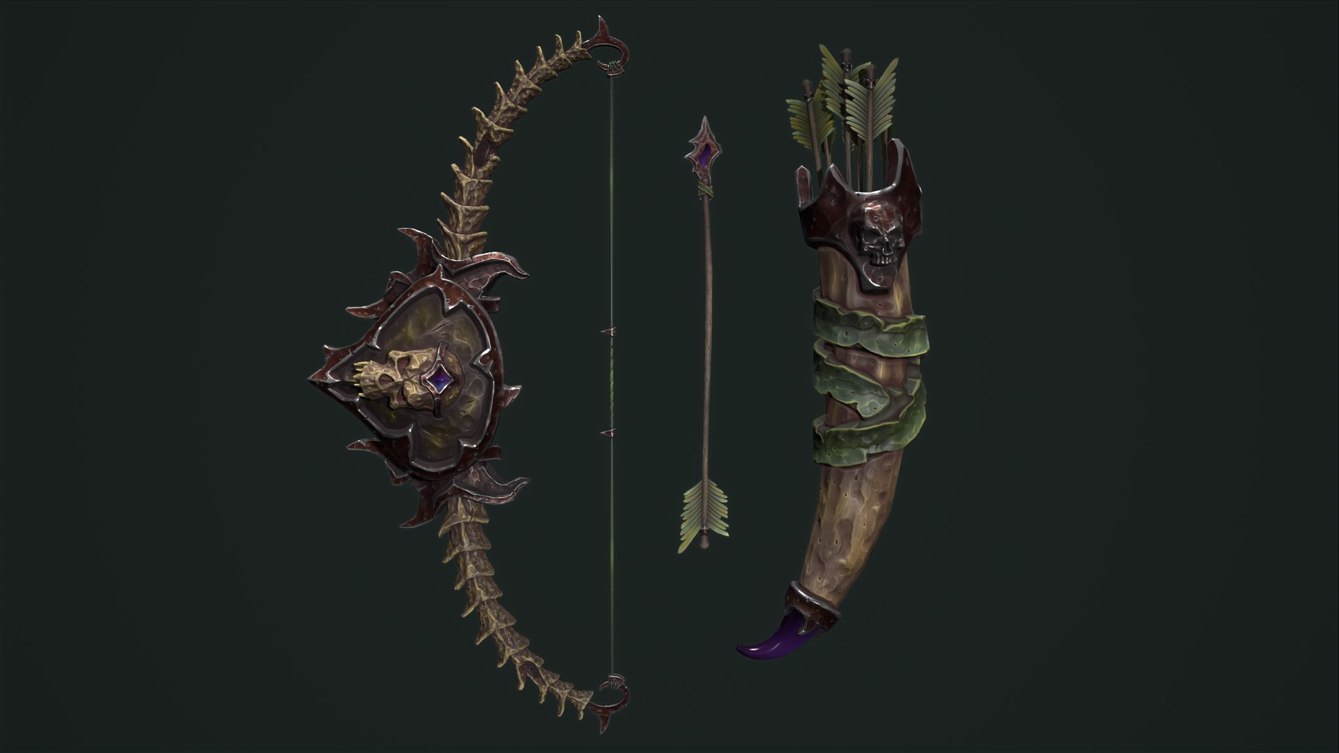 3D Undead bow and quiver https://p.turbosquid.com/ts-thumb/aJ/s7GUlz/oH/12/png/1668008135/1920x1080/fit_q87/56f018a3c64c5c16280549307f2d7d7b63c0f004/12.jpg