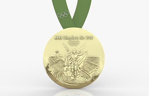2016 Rio Olympics Medal 3D print model