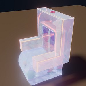 Transparent designer chair model