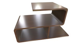 Modern Wooden Shelf AR VR PBR