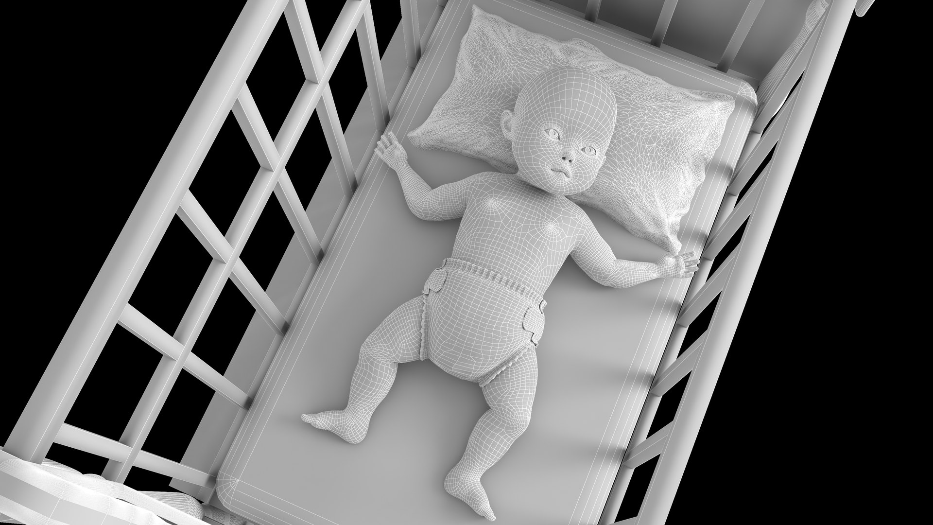 3D Baby Cradle Model - TurboSquid 2559172