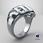 Silver Skeleton Ring Gothic Punk Jewelry