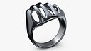 Silver Skeleton Ring Gothic Punk Jewelry