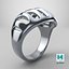 Silver Skeleton Ring Gothic Punk Jewelry