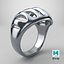 Silver Skeleton Ring Gothic Punk Jewelry