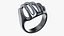 Silver Skeleton Ring Gothic Punk Jewelry