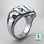 Silver Skeleton Ring Gothic Punk Jewelry