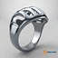 Silver Skeleton Ring Gothic Punk Jewelry