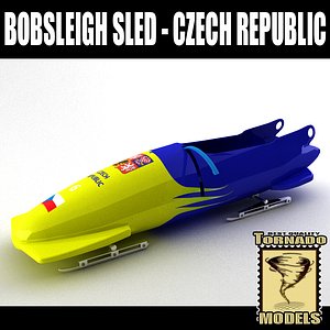 3d bobsleigh sled - czech