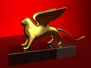 3d model of gold lion