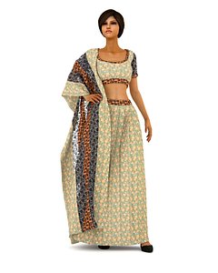 Indian Lehenga/Blouse 3d Model
