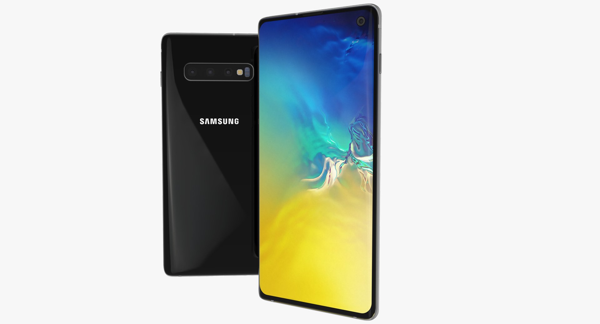 Samsung Galaxy S10 Black 3D model preview