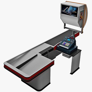 3d model cash counter 12