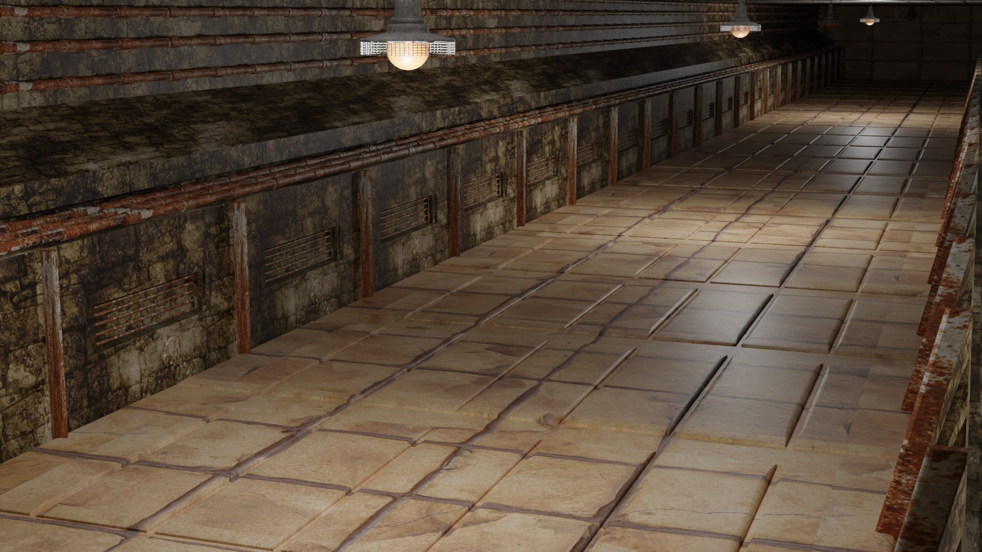 Underground Tunnel 3D Model - TurboSquid 2161403