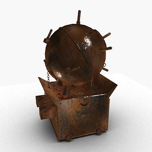 Rusty sea mine 3D model