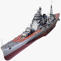 IJN Maya 1944 Takao-Class Heavy Cruiser - WWII Japanese Warship 3D Model