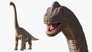 3D brachiosaurus altithorax rigged modo model