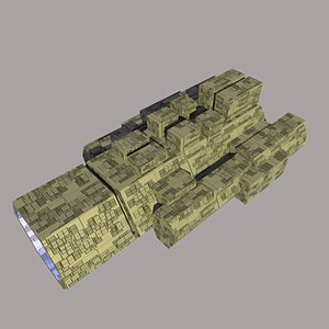 3d space ship model