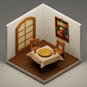 3D Pizza Shop