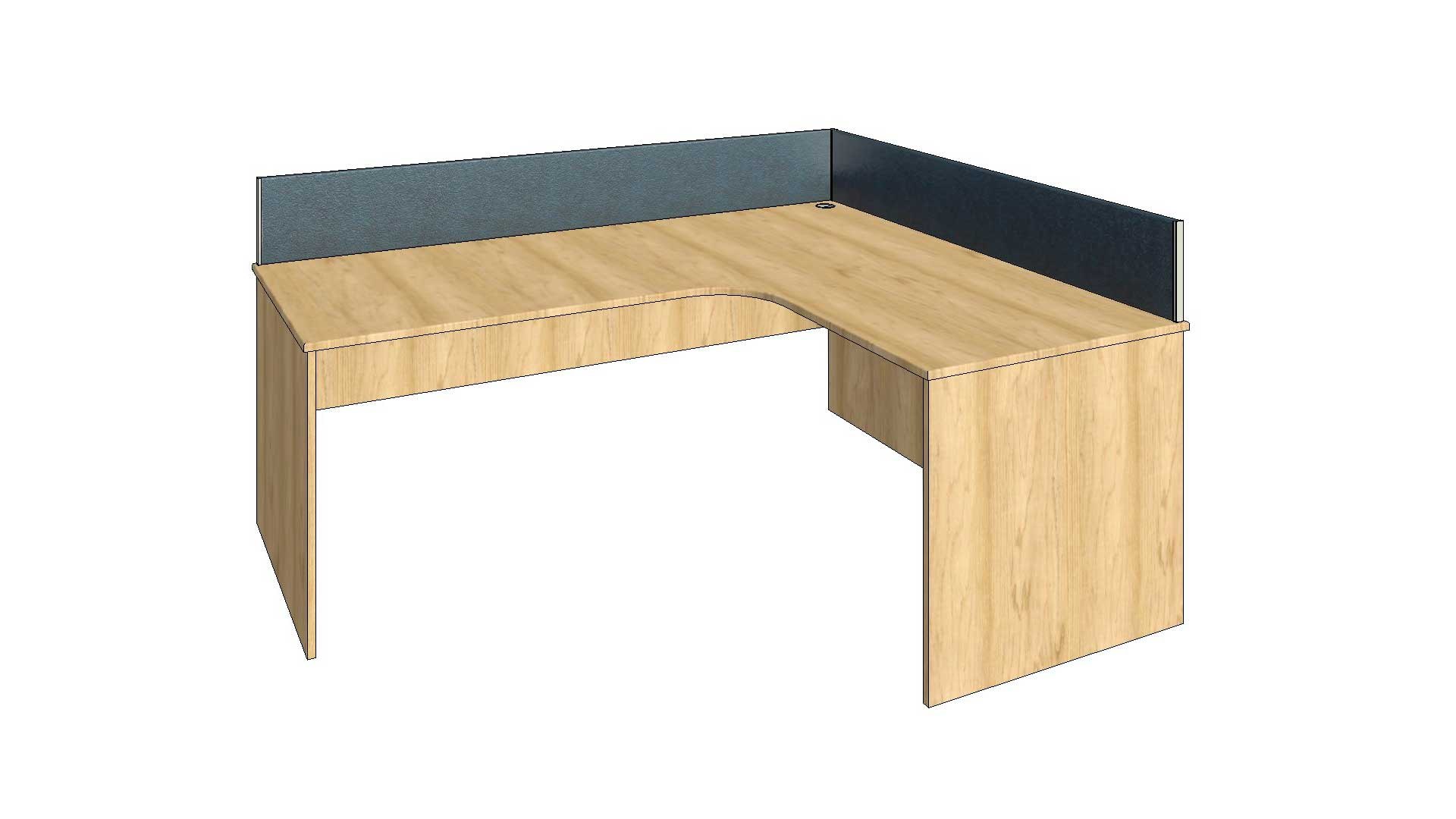 3D L Shaped Office Desk Model - TurboSquid 2039553