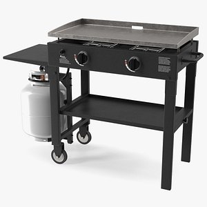 Flat Top Griddle Station with Gas Cylinder
