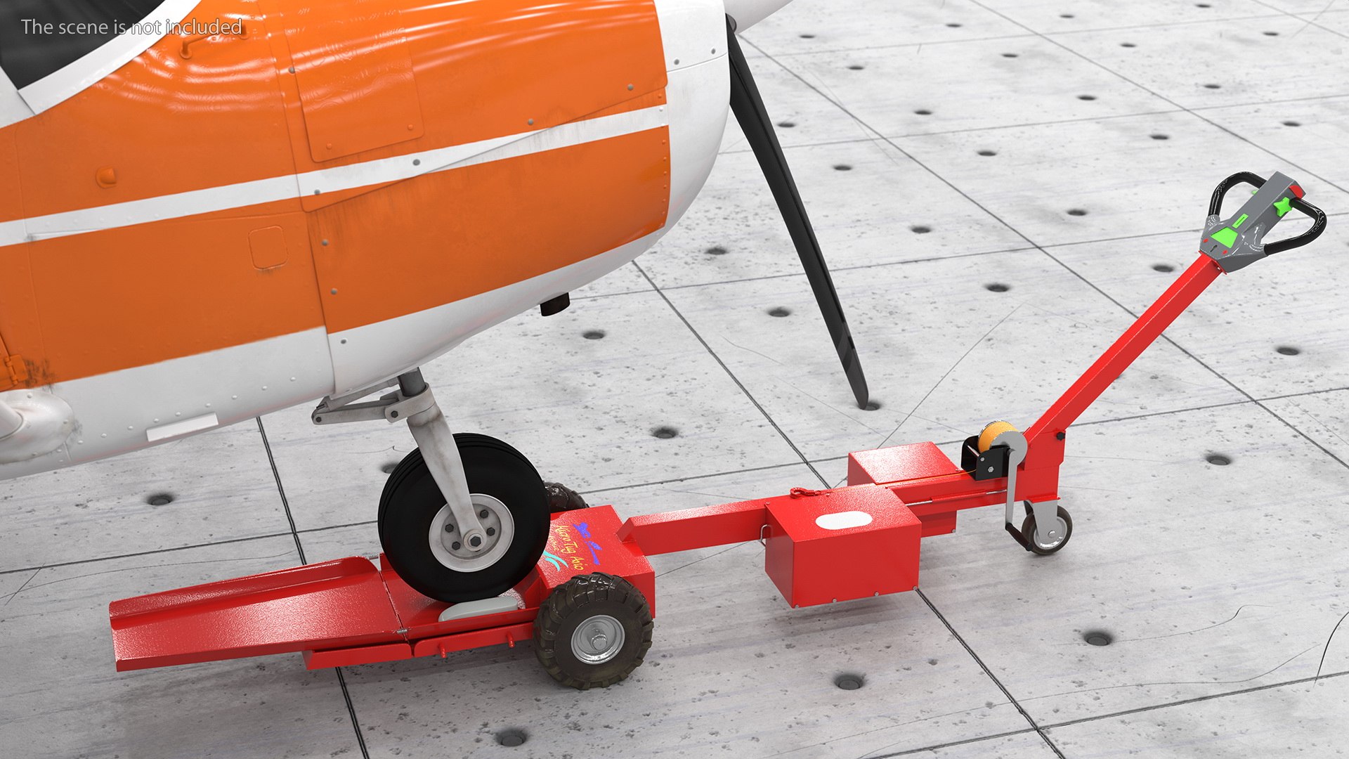 Micro Tug AVIO 600W Light Aircraft Towbar 3D model preview