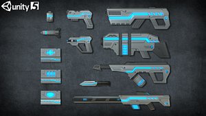 fbx sci-fi weapons pack