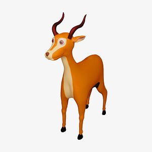 3D gazelle cartoon character