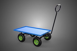 HAND PALLET PLATFORM TROLLEY CART DOLLY TRUCK FLAT BED DECK LOAD 3D model