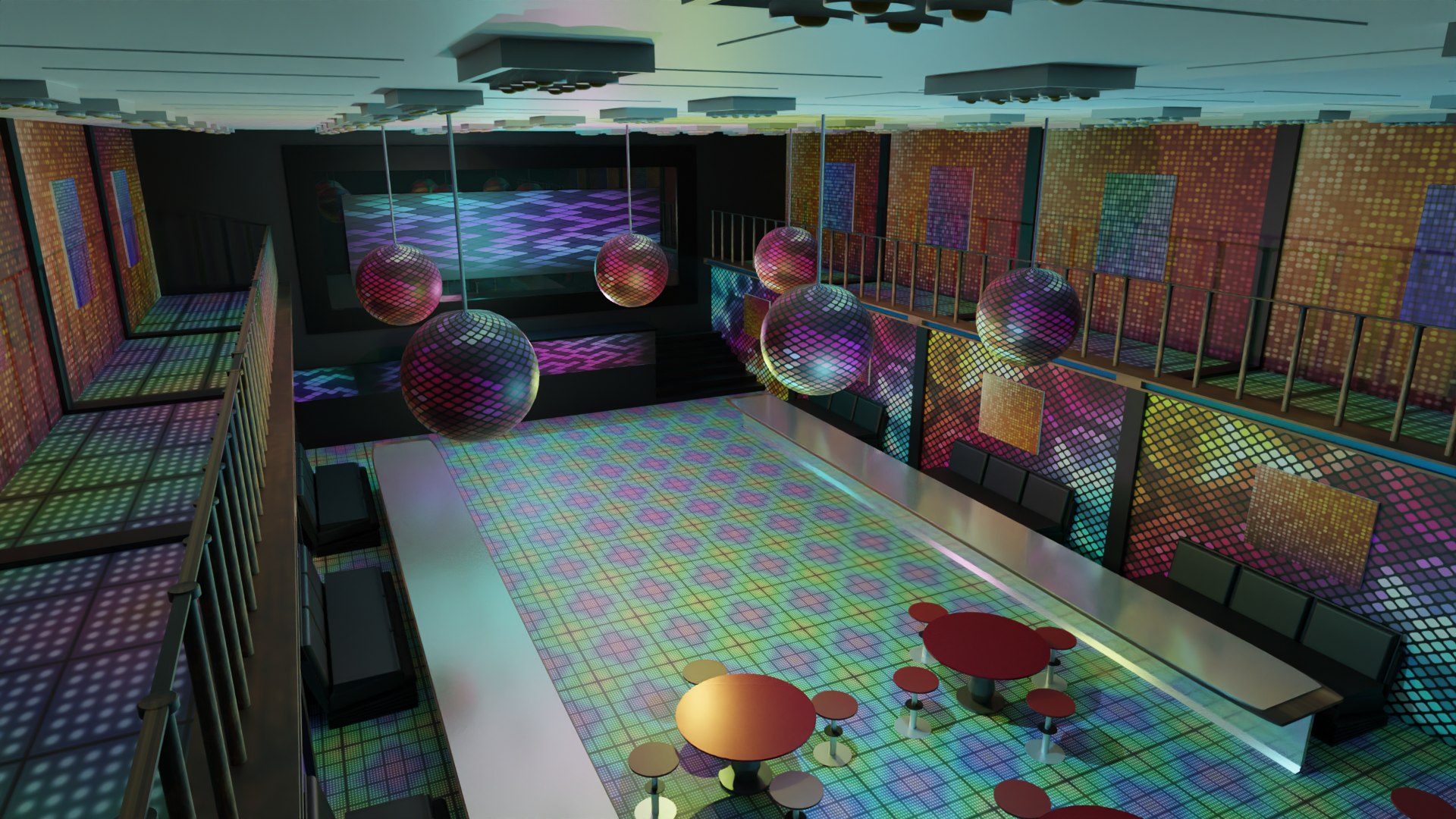 3D Model Nightclub Interior - TurboSquid 2178826