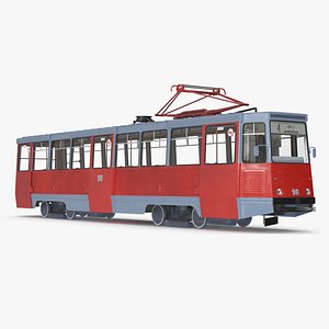 3D model Soviet Tram KTM-5 New