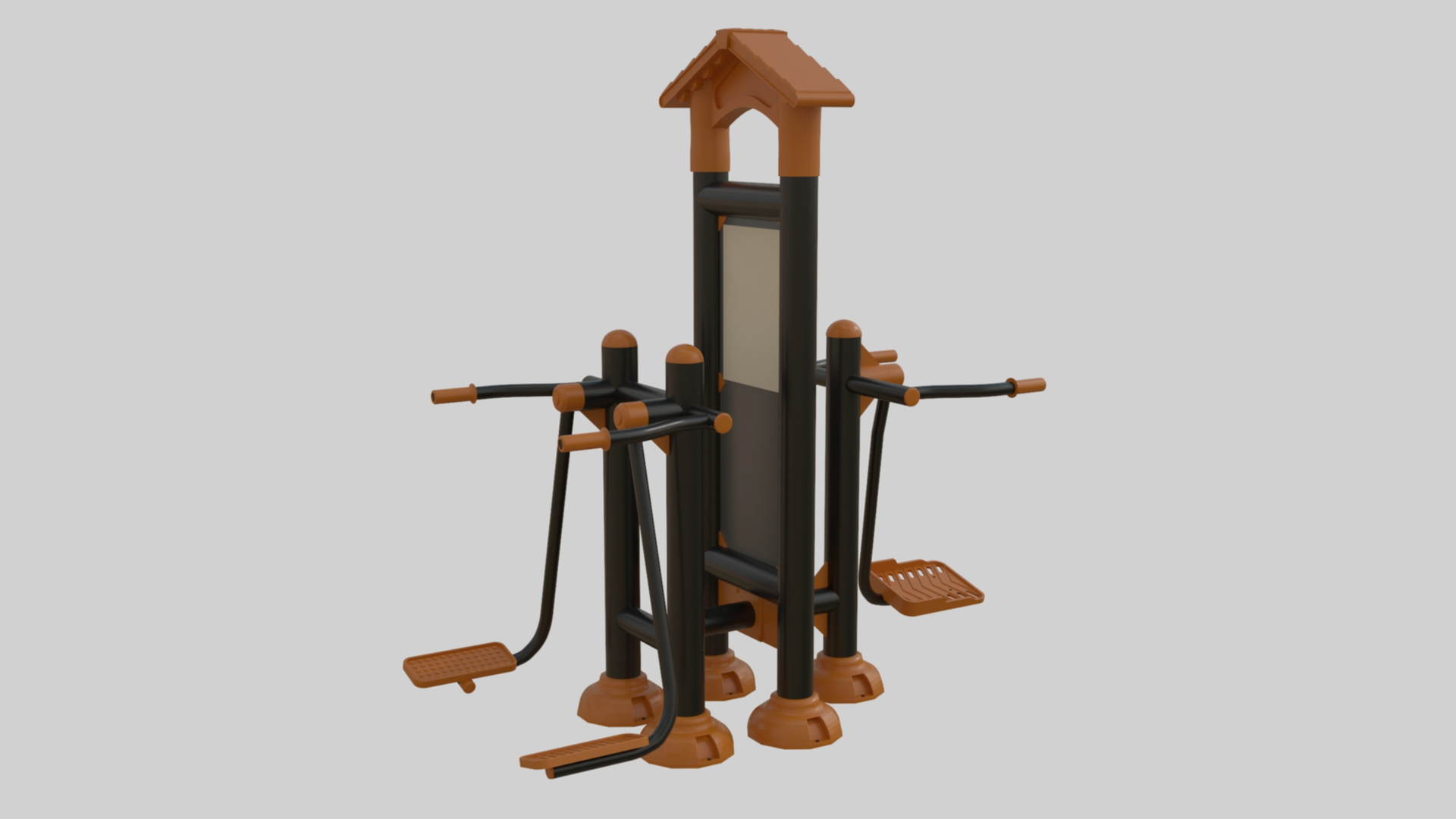 3D Outdoor Fitness GYM Equipment Playground Sports Equipments 3D Model