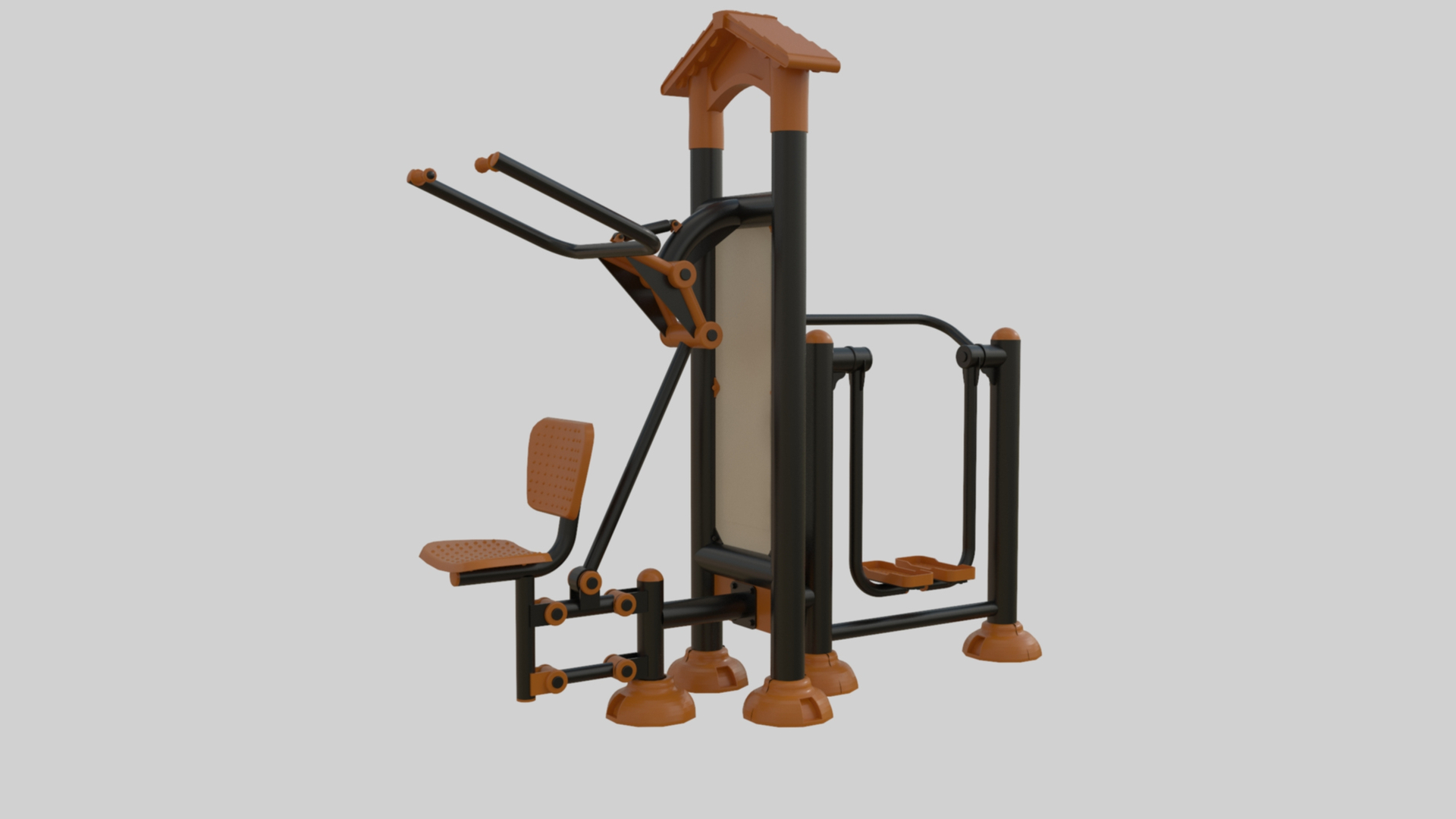 3D Outdoor Fitness GYM Equipment Playground Sports Equipments 3D Model