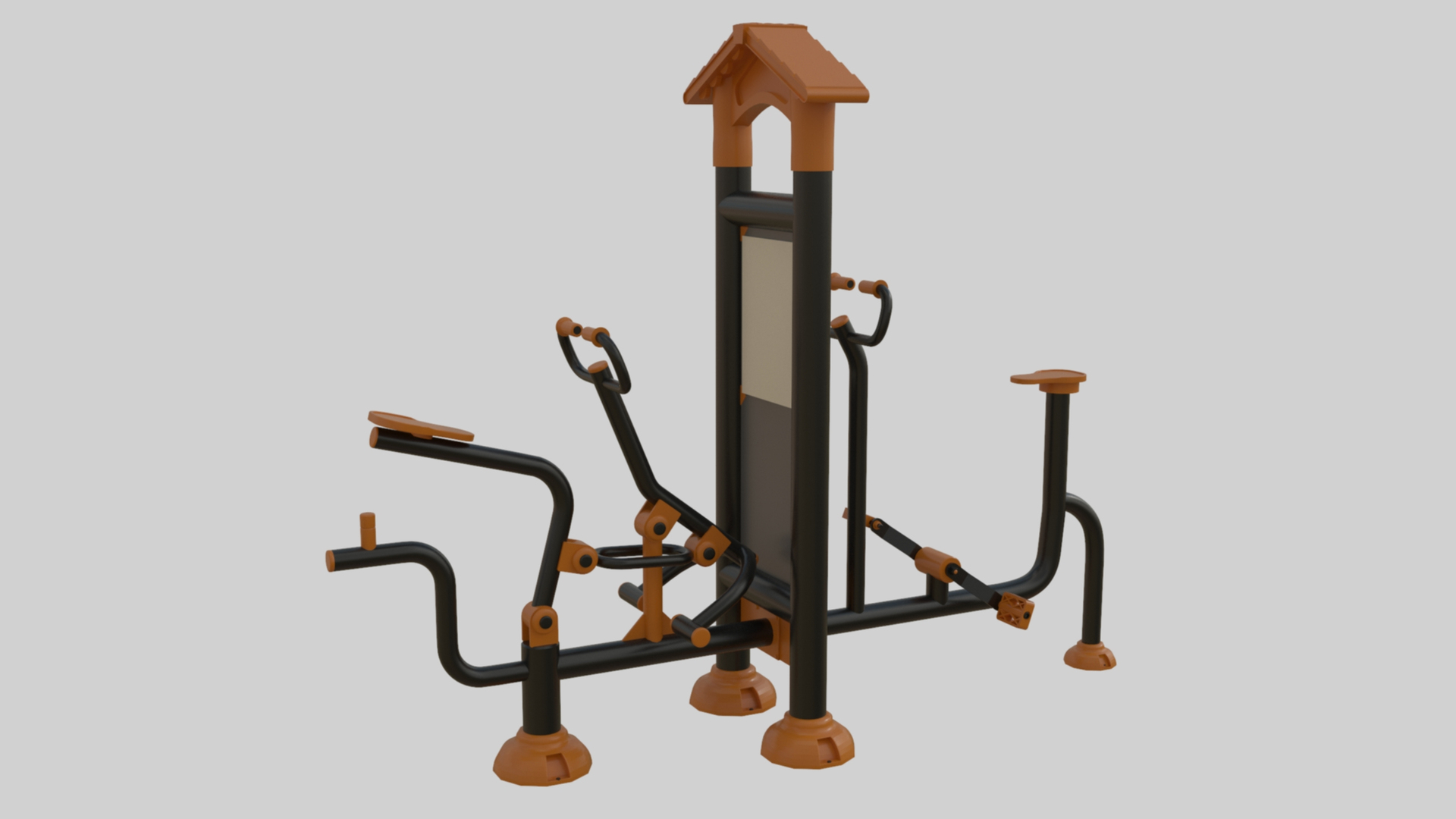 3D Outdoor Fitness GYM Equipment Playground Sports Equipments 3D Model