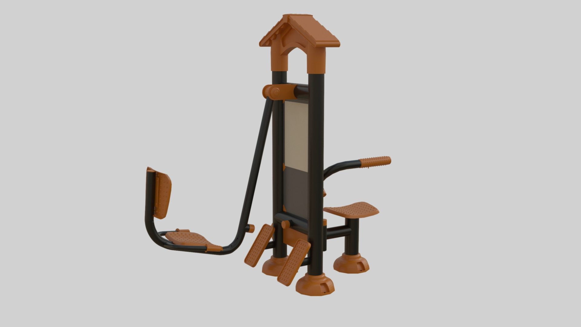 3D Outdoor Fitness GYM Equipment Playground Sports Equipments 3D Model