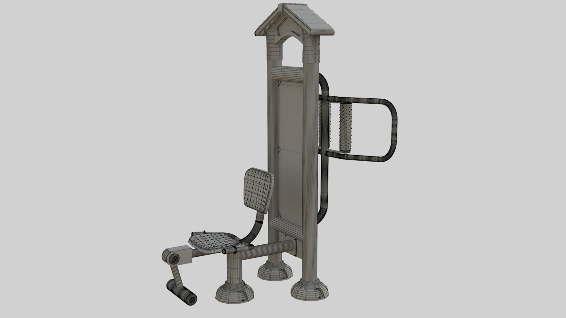 3D Outdoor Fitness GYM Equipment Playground Sports Equipments 3D Model