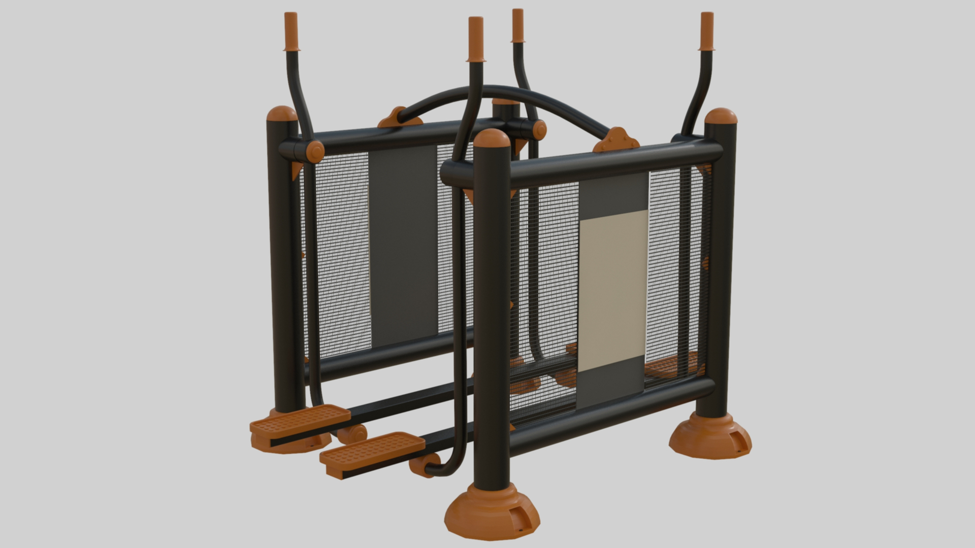 3D Outdoor Fitness GYM Equipment Playground Sports Equipments 3D Model