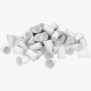 Realistic Styrofoam Cup Pile 3D Model TurboSquid 1481676