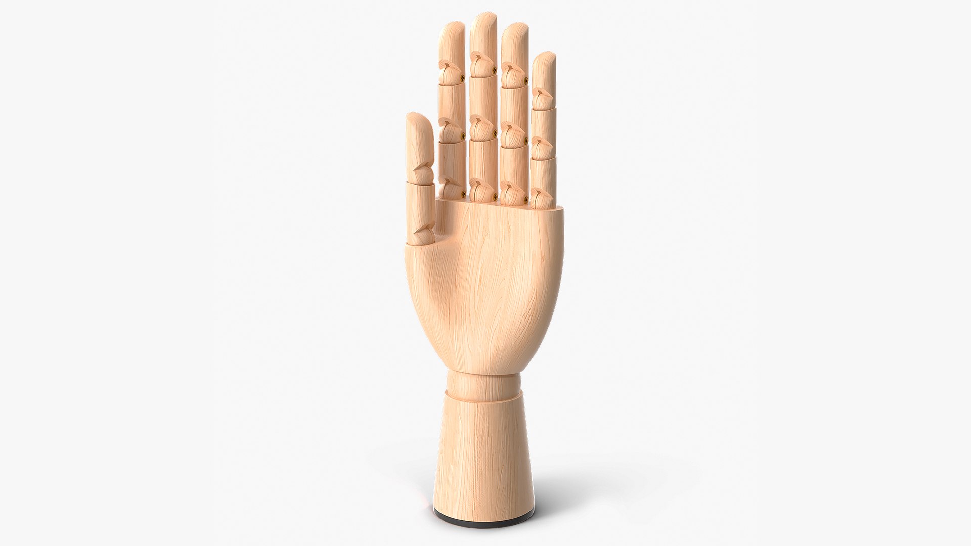 Light Wood Hand Rigged 3D model preview
