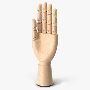 Light Wood Hand Rigged 3D model