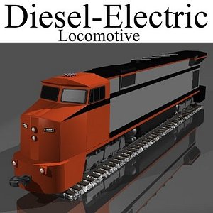 diesel-electric locomotive 3d lwo