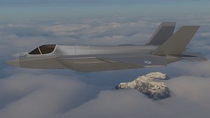 3D F35 5TH GEN FIGHTER LOW POLY model