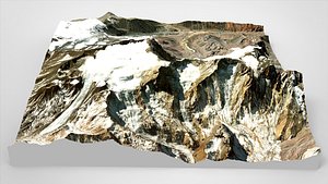 Mountain landscape Nevado Sin Nombre 5933m Metropolitana Chile 3D model
